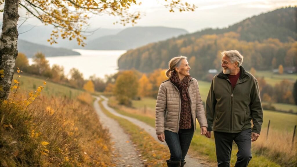 When did Anne-Line Bjerkan marry Nicolas Charrier, and what is their life like today?