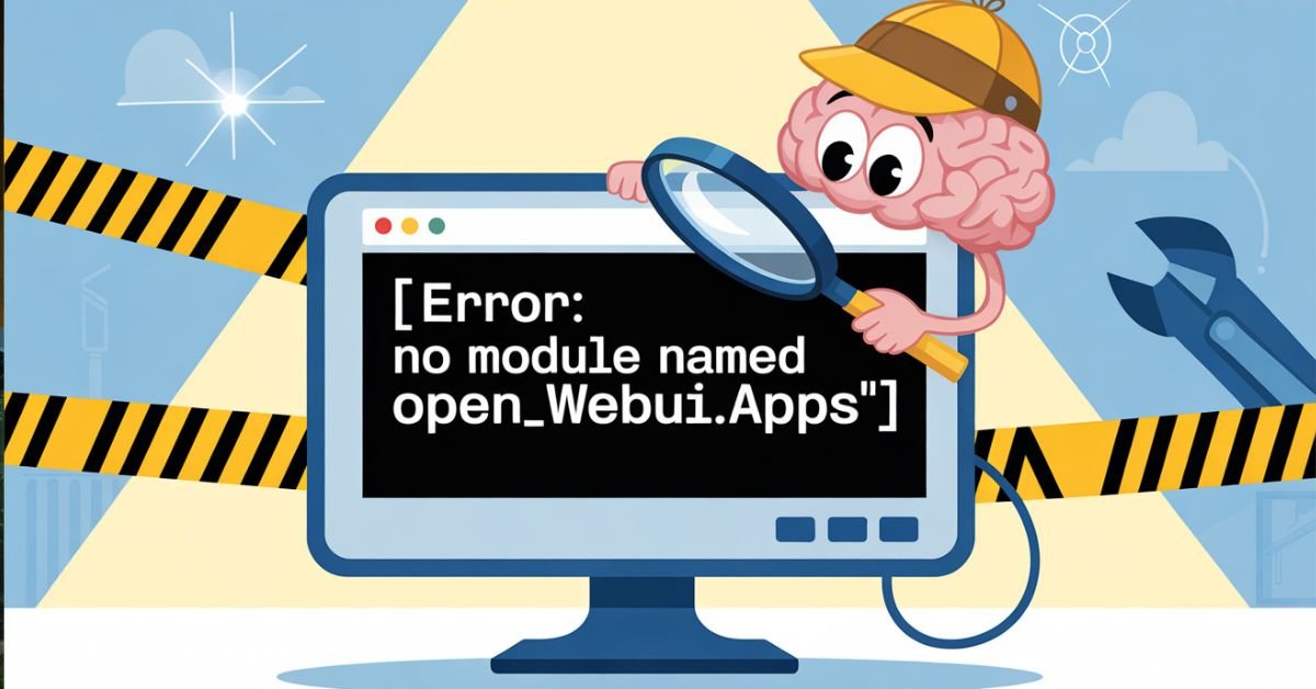 Fix [error: no module named ‘open_webui.apps’] –  Full Guide!